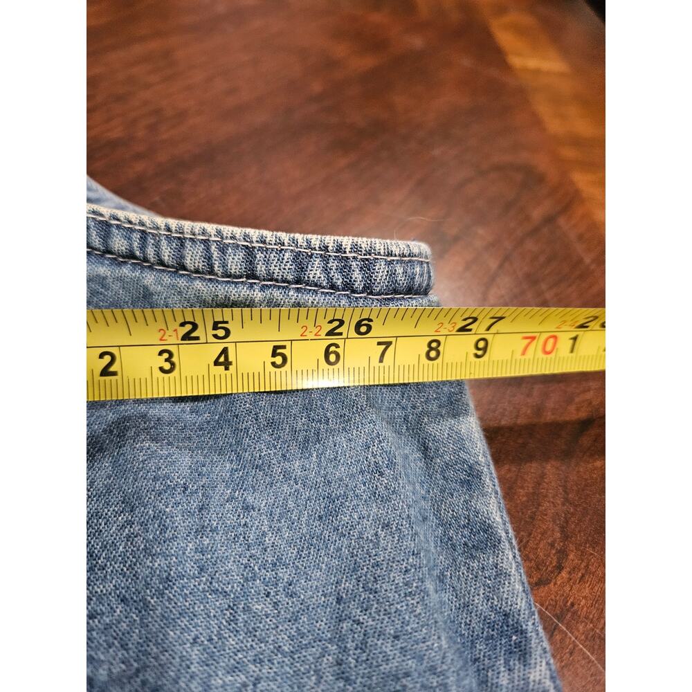 Vintage Disney Eeyore Embroidered Denim Shirt Pearl Snap Buttons 22 22w 24 24w - Picture 5 of 7